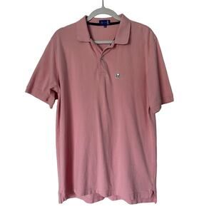 Stitch Golf Skull/Crossbones Men’s Polo Shirt Pink Giza Cotton Spandex Size‎ M/L